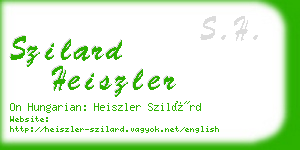 szilard heiszler business card